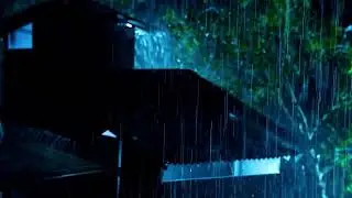 Heavy Rain and Thunderstorm Sounds on Tin Roof 🌧️ Rolling Thunder for Deep Sleep & Anxiety Relief