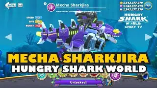Hungry Shark World - Mecha Sharkjira - All Sharks Unlocked Hack Gems and Coins Mod