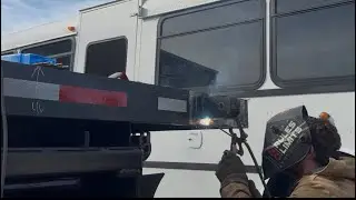 Moffet / piggyback lift truck mobile weld repair. 
