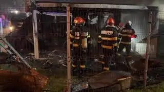 Incendiu la Alexandria: Casă modulară din locuințe sociale, distrusă complet în miez de noapte