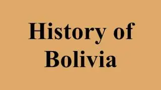 History of Bolivia