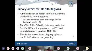 From Survey Design to Statistical Analysis: Making use of the CDN Community Health Survey (CCHS)