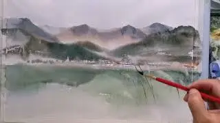 The Learning Wave Project continued to rain, so I couldn't travel, so I had to borrow watercolors