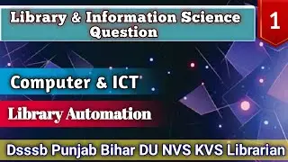 Library computer ICT(Information & communication technology) and library automation based Question