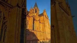 #beautiful #old #church at #evening #sunlight #architecture #closeup of #ornaments at the end