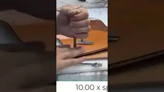 Leather Stitching Speed Run: Satisfying Craftsmanship in Seconds! #shorts