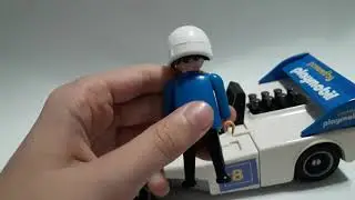 Playmobil Geobra Antex auto de carreras (sin todos los accesorios)