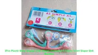 3Pcs Plastic Baby Snappi Cloth Diaper Fasteners 3 Colors Infant Diaper Belt Buckles