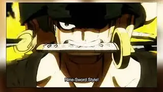 Zoro using nine sword style in kaido |onepiecel