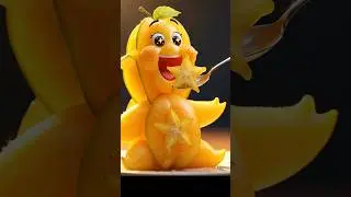 Magical Fruit Creature ⭐✨ | Adorable Orchard (Starfruit Wonder) #veo3 #fruitcreatures #foryou