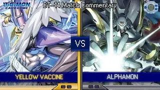Yellow Vaccine vs Alphamon - BT-14 Matchplay Commentary