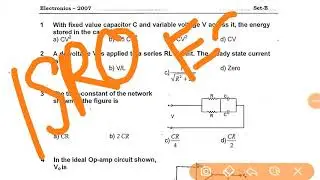 ISRO 2007 ELECTRONICS & COMMUNICATION QUESTION PAPER