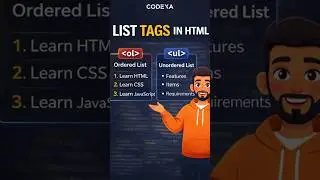 HTML List Tags: Ordered & Unordered Lists Explained #listinhtml