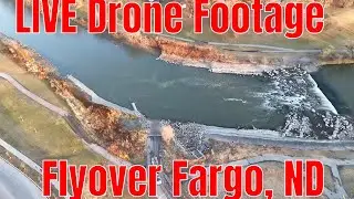🪽 Flyover Fargo with Me! 2nd Try. This is a Live Drone Footage of the Fargo Moorhead Fargo Area