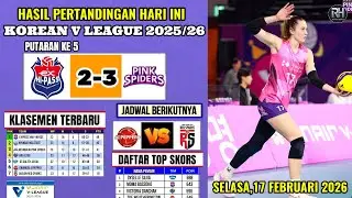 Hasil Liga Voli Korea 2026 Hari ini~HI PASS VS PINK SPIDERS~Klasemen Korean V League Terbaru~Jadwal 