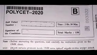 Ts POLYCET- 2020 exam Q.P ( maths 60 bits with Answers ) | POLYCET 2020 | | WITH ANSWERS