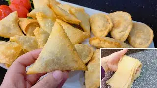 من نصف كيلو دقيق عملنا نوعين من السمبوسه باسهل طريقة وقرمشه بدون متشرب زيت