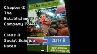 8th Social Notes|Chapter-2|The Establishment of Company Power||Orient BlackSwan  SocialScience Notes