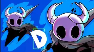 Hollow Knight 2D - FanArt speedart timelapse (clip studio paint, my style) 4K