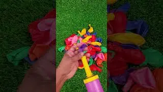 Satisfying Balloon Blow Up With Rainbow Polka Dots #satisfying #asmr #pop