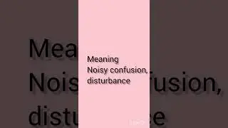 What is commotion?#pronounciation #englishmeaning #ytshorts