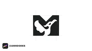Negative Space Letter M Bird Typography logomark design credit: @anhdodes - Anh Do - logo designer