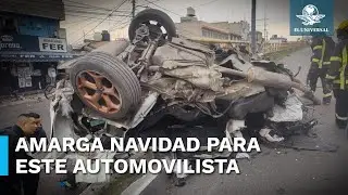 Choque mortal: Destroza su auto y su vida