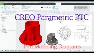 Creo Part Modeling for Beginners| Diagram in Telugu|@CADCAMDesignWorx