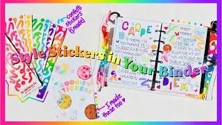 How to Use Stickers to Style Your 6 Ring Binder 🌈💖