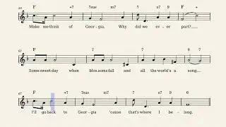 Georgia On My Mind public domain sheet music