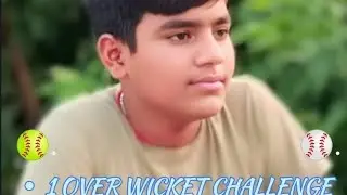 1 over wicket challenge in Rajveer #viral #cricket #cricketdrills #crickettraining #practicecricket 