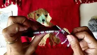 Dog design for kids sweater - part - 3 ( row 1 to 12 graph knitting)