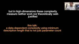 R. Dwivedi: Revisiting minimum description length complexity in overparameterized models