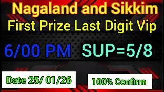 First Prize Last Digit 25/01/2026 Nagaland State Lottery Target Number Lottery Sambad Target Number