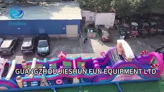 🍭 CANDY OBSTACLE COURSE! Giant Inflatable Sweet Land Challenge for Kids 🍫
