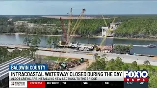 Intracoastal Waterway closed during the day