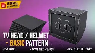 Build Your Own TV Head Helmet – EVA Foam Pattern