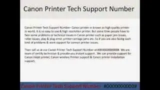 Canon printer Tech Support Number