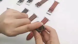 vintage leather watch strap with stainless steel silver buckle strap for watches replacement strap