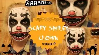 Scary smiley clown - makeup how to