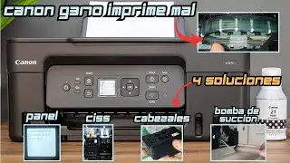 🔧 Canon G3170 плохо печатает 😡 | 🛠️ Удалите воздух из шлангов системы подачи чернил 💨