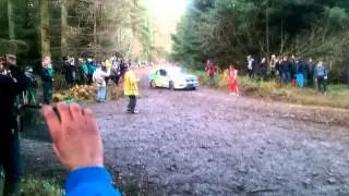 Stephane Lefebvre Citroen DS3 R5 4 Rally GB 2014 crash