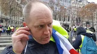 French protestor at yellow vest rally December 1, 2018