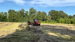 One Man Show in the Hay Field. #farming#farmer#tractor#summer#vlog#agriculture