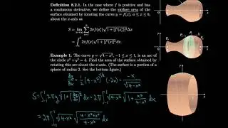 Calculus 8.2 Area of a Surface of Revolution