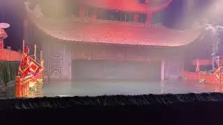 Water Puppet Show at Thang Long Water Puppet theater, Hanoi, Vietnam.