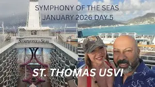 Symphony of the Seas Day 5, January 2026. St. Thomas Megan's Bay Caribbean Night.