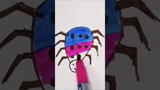 easy art 🥰 #satisfying#spider 🕷️ drawing #beautifulart #easyartlover #youtubeshorts #reels #trending