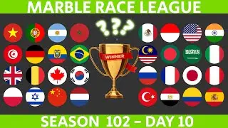Marble Race League Season 102 DAY 10 Marble Race in Algodoo