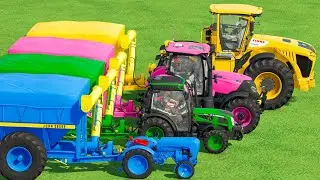 Transporting With Colors | Small To GIANTS Tractor Transport In Fs22 | Farming Simulator 22 